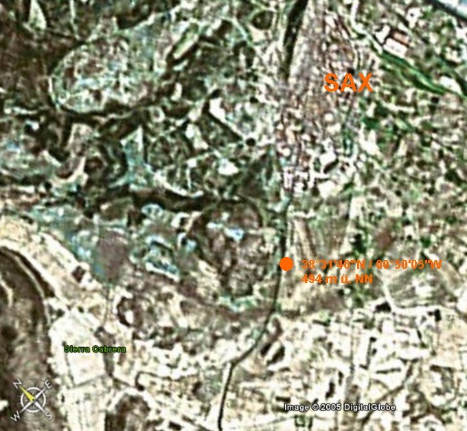 Luftbild des Beobachtungsortes